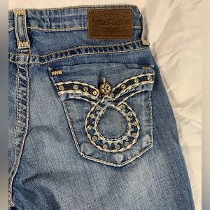 Big Star Vintage Collection Distressed Rhinestone Remy Jeans Size 32